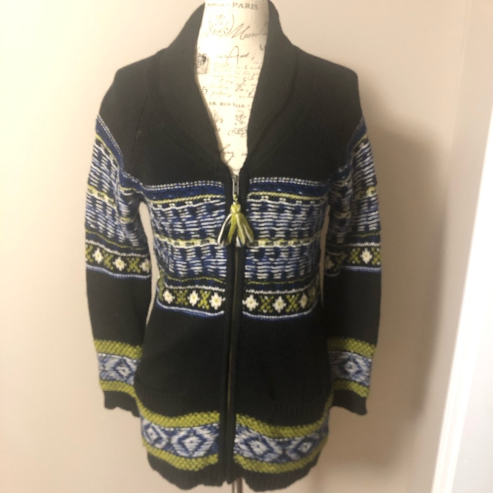 Anthropologie Knit Sweater Jacket with Zipper